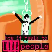 the batter from OFF ascends with the aid of a chain of add-ons next to the chimneys of Zone 3. text reads 'how it feels to KILL people'.